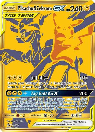 Pikachu & Zekrom GX - SM248 Holo Promo Sun & Moon Promo Pokemon