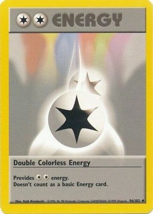 Double Colorless Energy 96/102 Uncommon Base Set Unlimited Pokemon