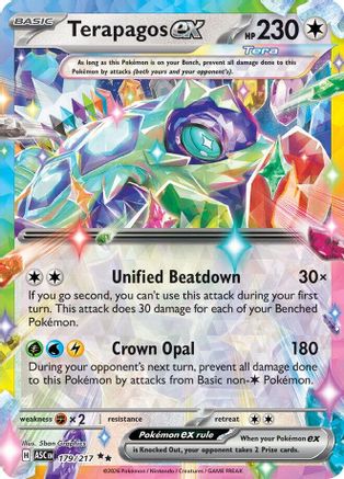 Terapagos ex 179/217 Double Rare Ascended Heroes Pokemon
