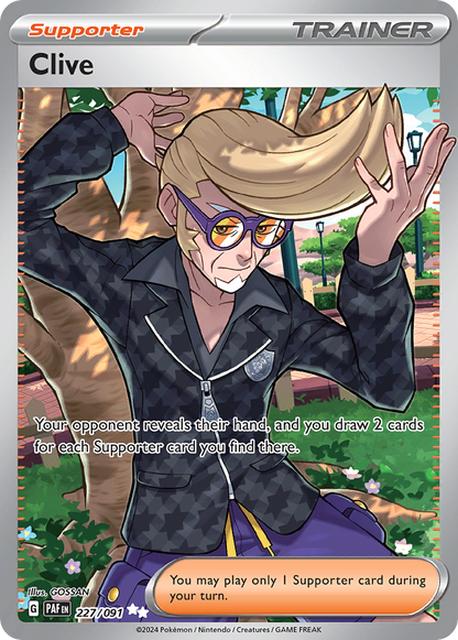 Clive 227/091 Ultra Rare Paldean Fates Pokemon