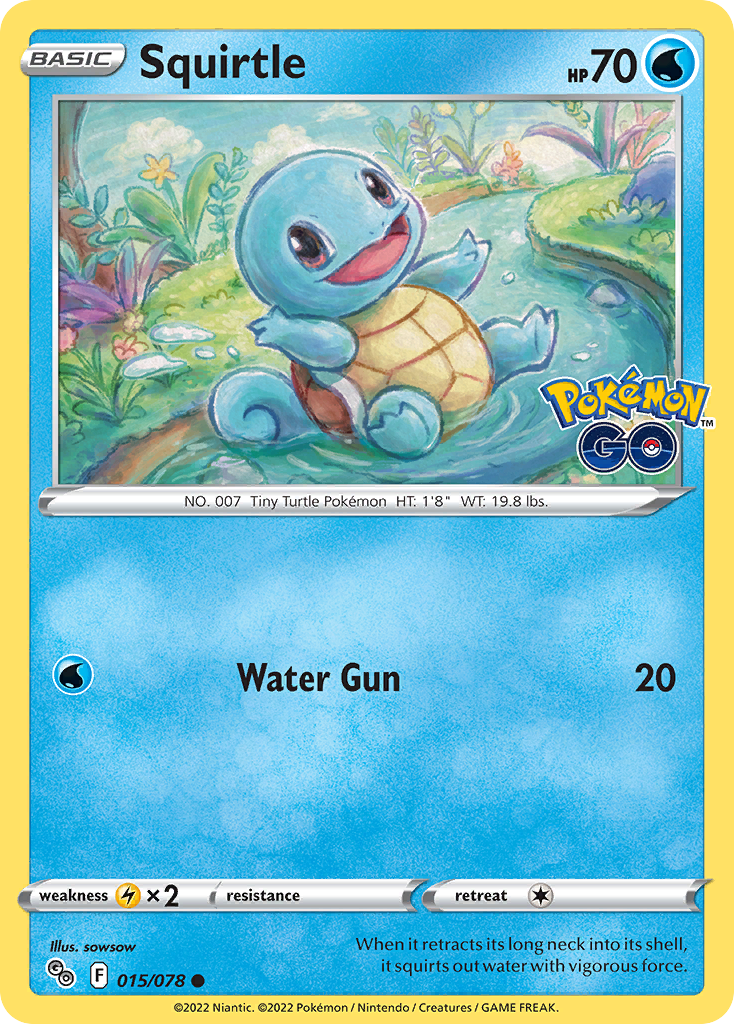 Squirtle 015/078 Common Pokemon GO Pokemon