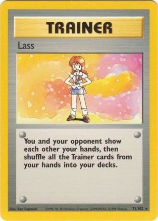 Lass 75/102 Rare Base Set Unlimited Pokemon