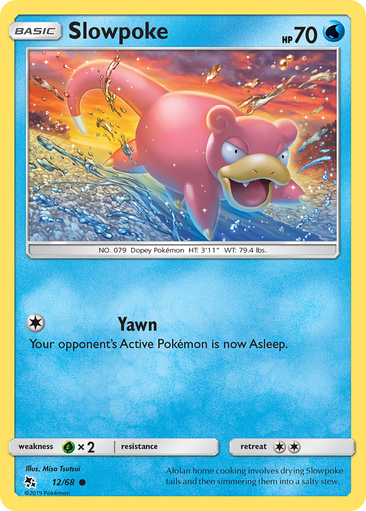 Slowpoke 12/68 Common Hidden Fates Pokemon Reverse Holo