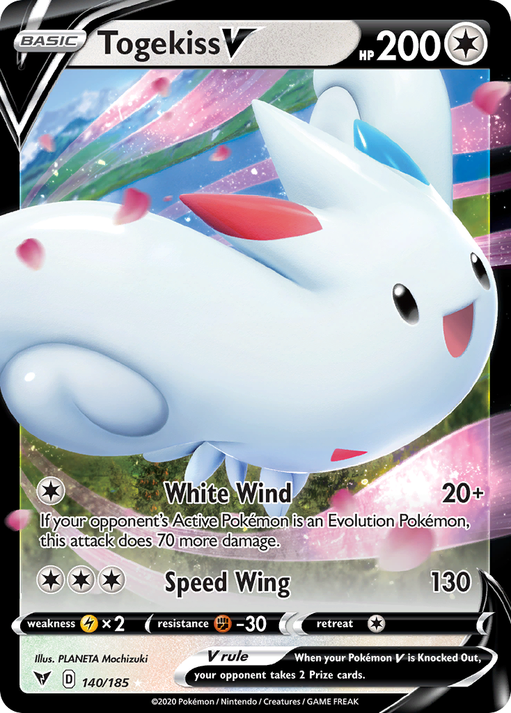 Togekiss V 140/185 Holo V Rare Vivid Voltage Pokemon