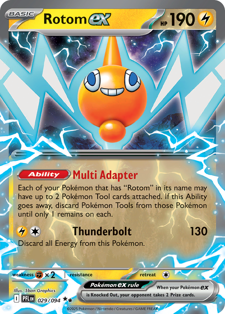 Rotom ex 029/094 Double Rare Phantasmal Flames Pokemon