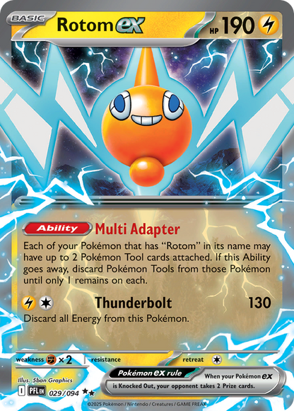 Rotom ex 029/094 Double Rare Phantasmal Flames Pokemon