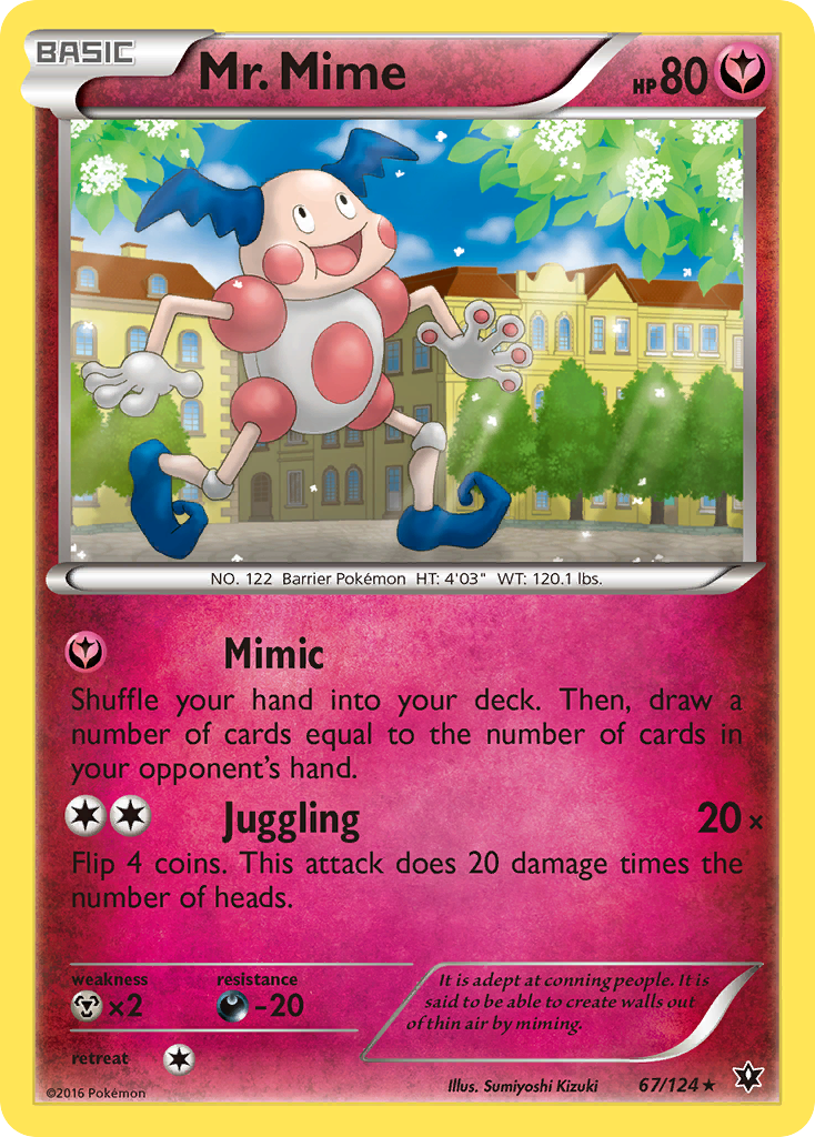 Mr. Mime 67/124 Rare Fates Collide Pokemon