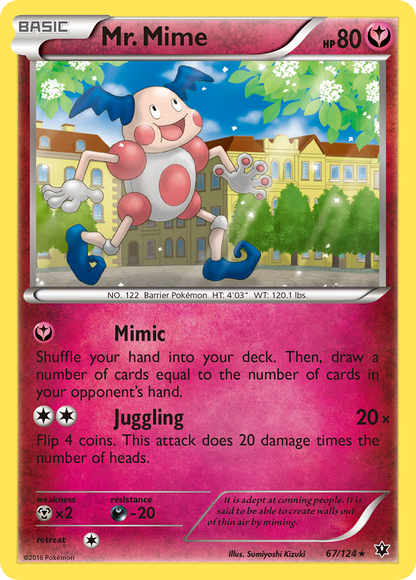 Mr. Mime 67/124 Rare Fates Collide Pokemon
