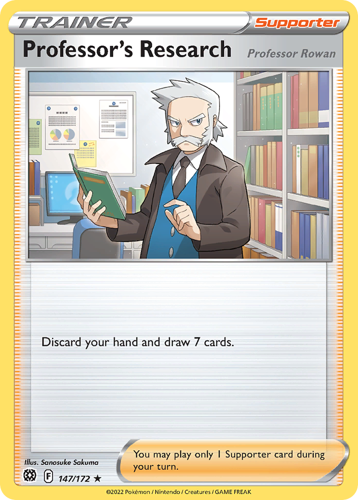 Professor's Research 147/172 Holo Rare Brilliant Stars Pokemon Reverse Holo