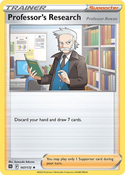 Professor's Research 147/172 Holo Rare Brilliant Stars Pokemon Reverse Holo