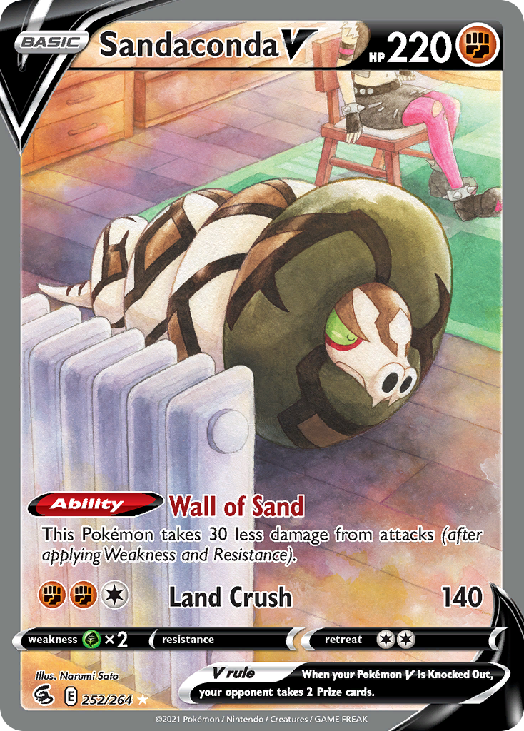 Sandaconda V 252/264 Ultra Rare Fusion Strike Pokemon