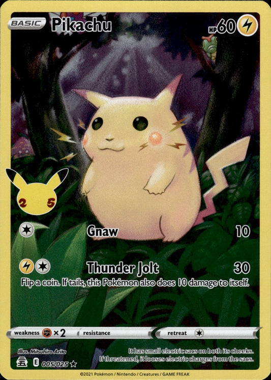 Pikachu 005/025 Holo Rare Celebrations Pokemon