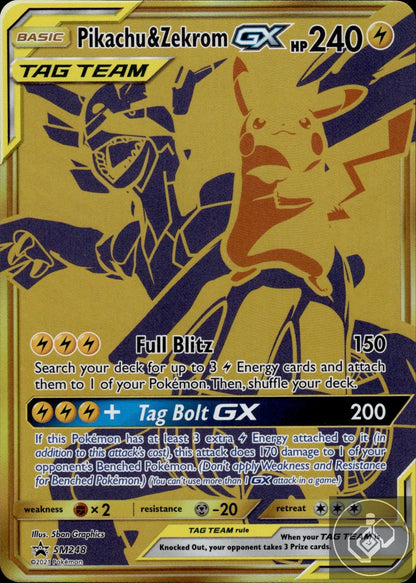 Pikachu & Zekrom GX - SM248 Holo Promo Sun & Moon Promo Pokemon