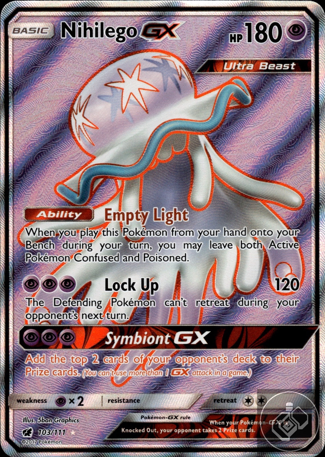 Nihilego GX 103/111 Ultra Rare Crimson Invasion Pokemon