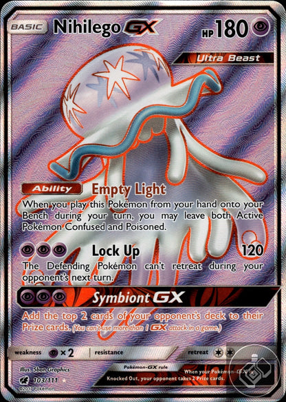 Nihilego GX 103/111 Ultra Rare Crimson Invasion Pokemon
