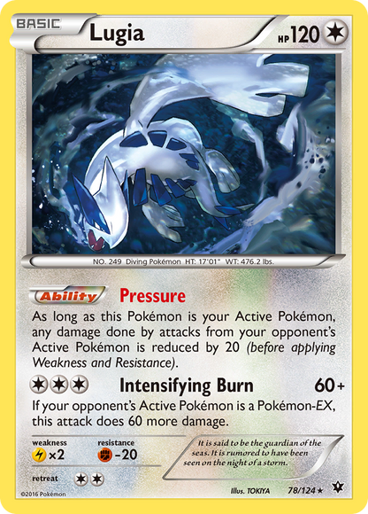 Lugia 78/124 Rare Fates Collide Pokemon