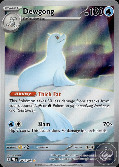 Dewgong 097/094 Illustration Rare Phantasmal Flames Pokemon