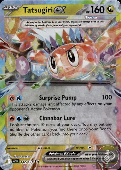 Tatsugiri ex 142/191 Double Rare Surging Sparks Pokemon