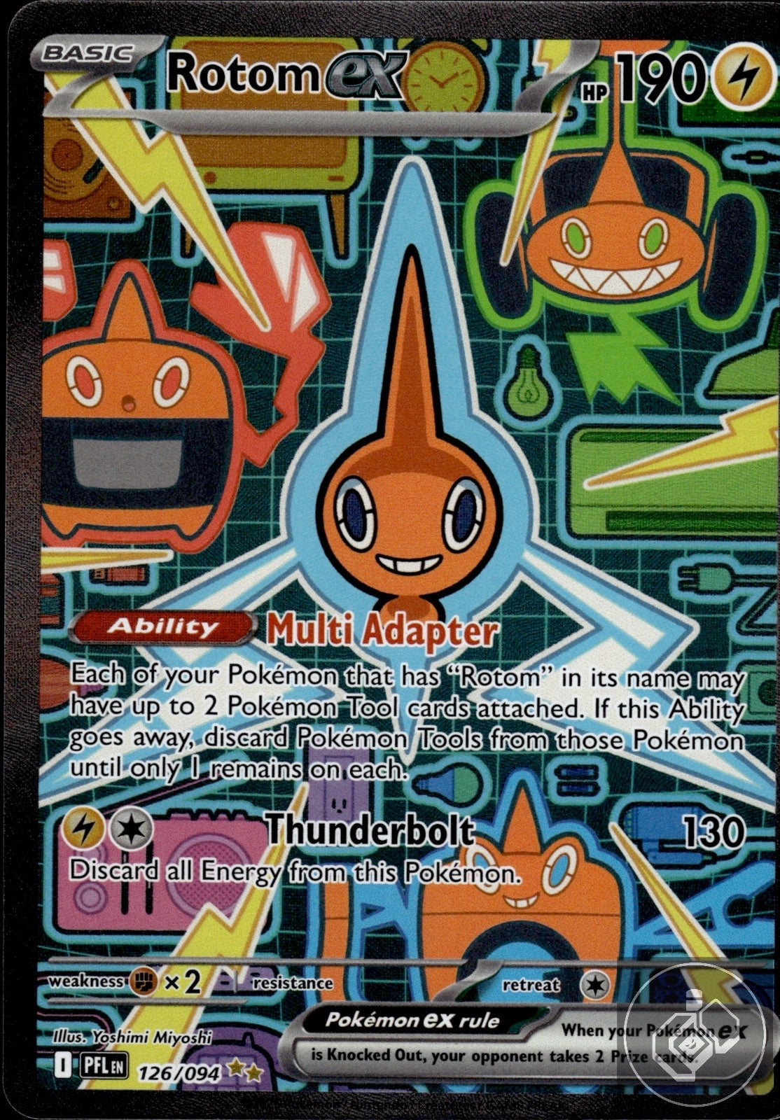 Rotom ex 126/094 Special Illustration Rare Phantasmal Flames Pokemon