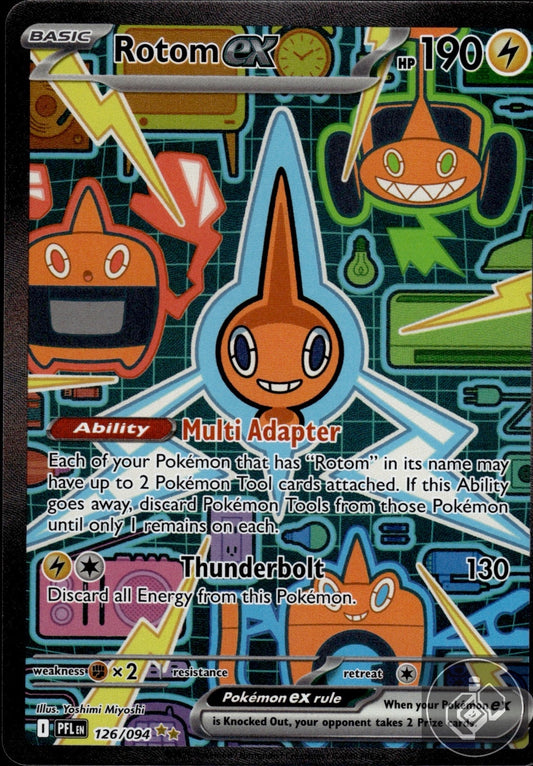 Rotom ex 126/094 Special Illustration Rare Phantasmal Flames Pokemon