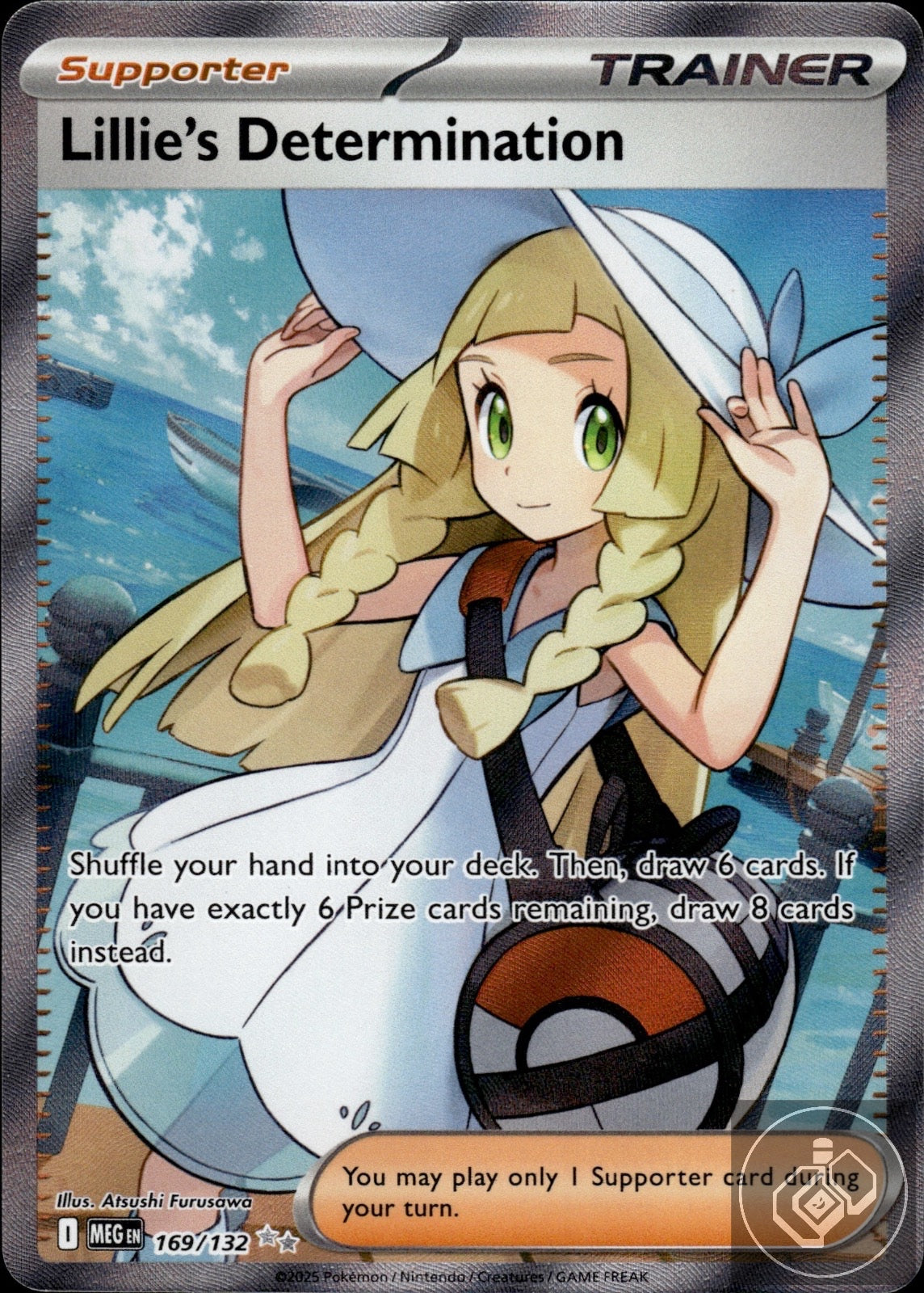Lillie's Determination 169/132 Ultra Rare Mega Evolution Pokemon Holo