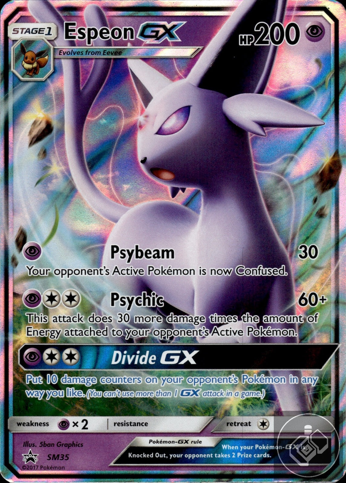 Espeon GX - SM35 Holo Promo Sun & Moon Promo Pokemon