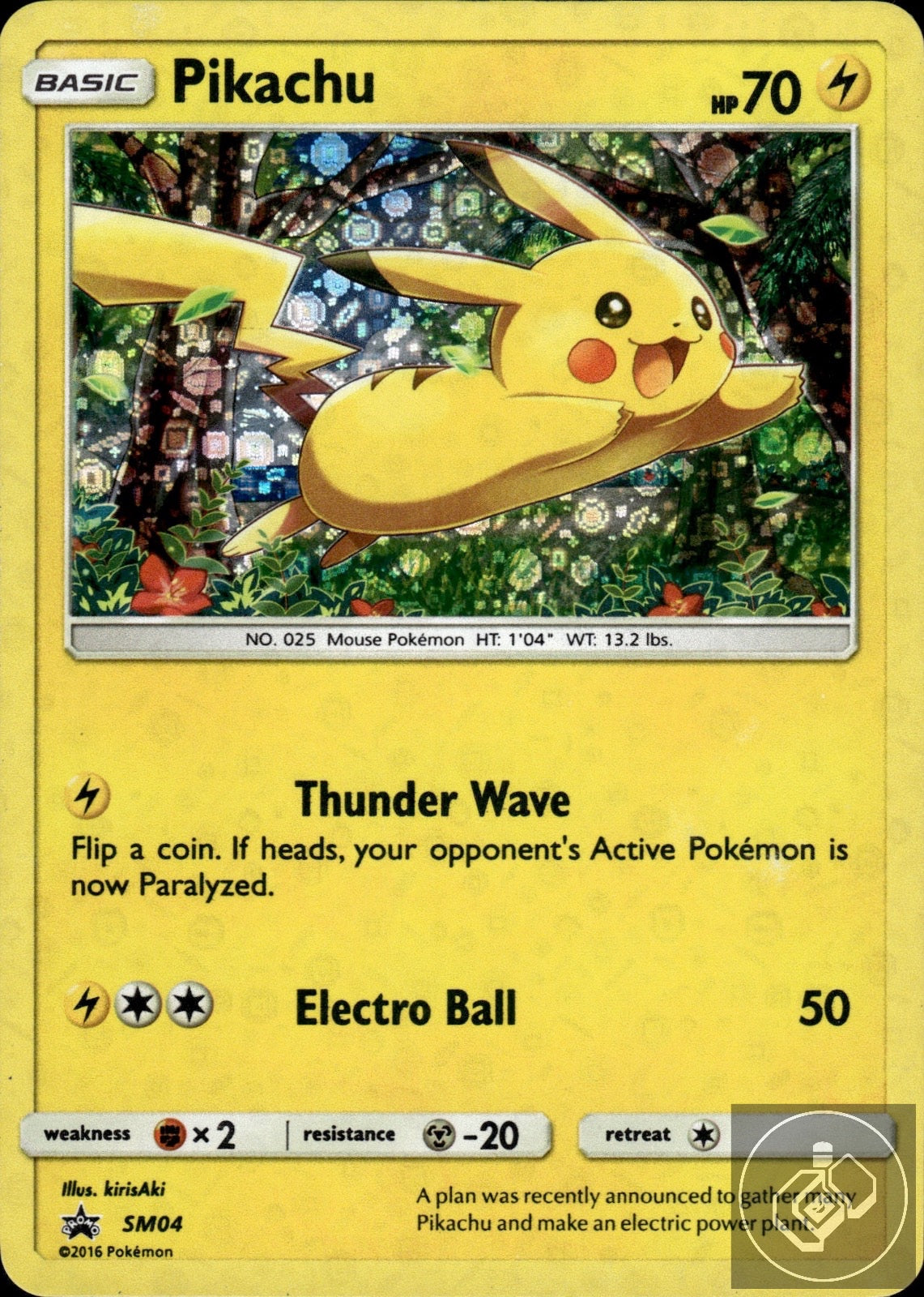 Pikachu (General Mills) SM04 Holo Promo Miscellaneous Cards & Products Pokemon