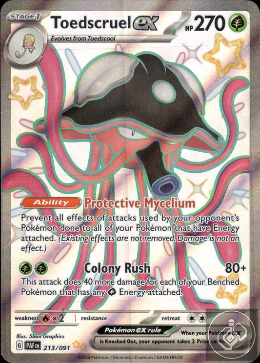 Toedscruel ex 213/091 Shiny Ultra Rare Paldean Fates Pokemon