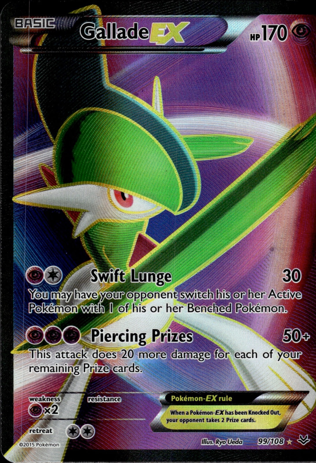 Gallade EX 99/108 Ultra Rare Roaring Skies Pokemon