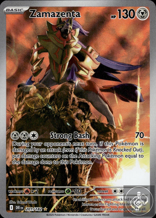 Zamazenta 201/182 Illustration Rare Destined Rivals Pokemon