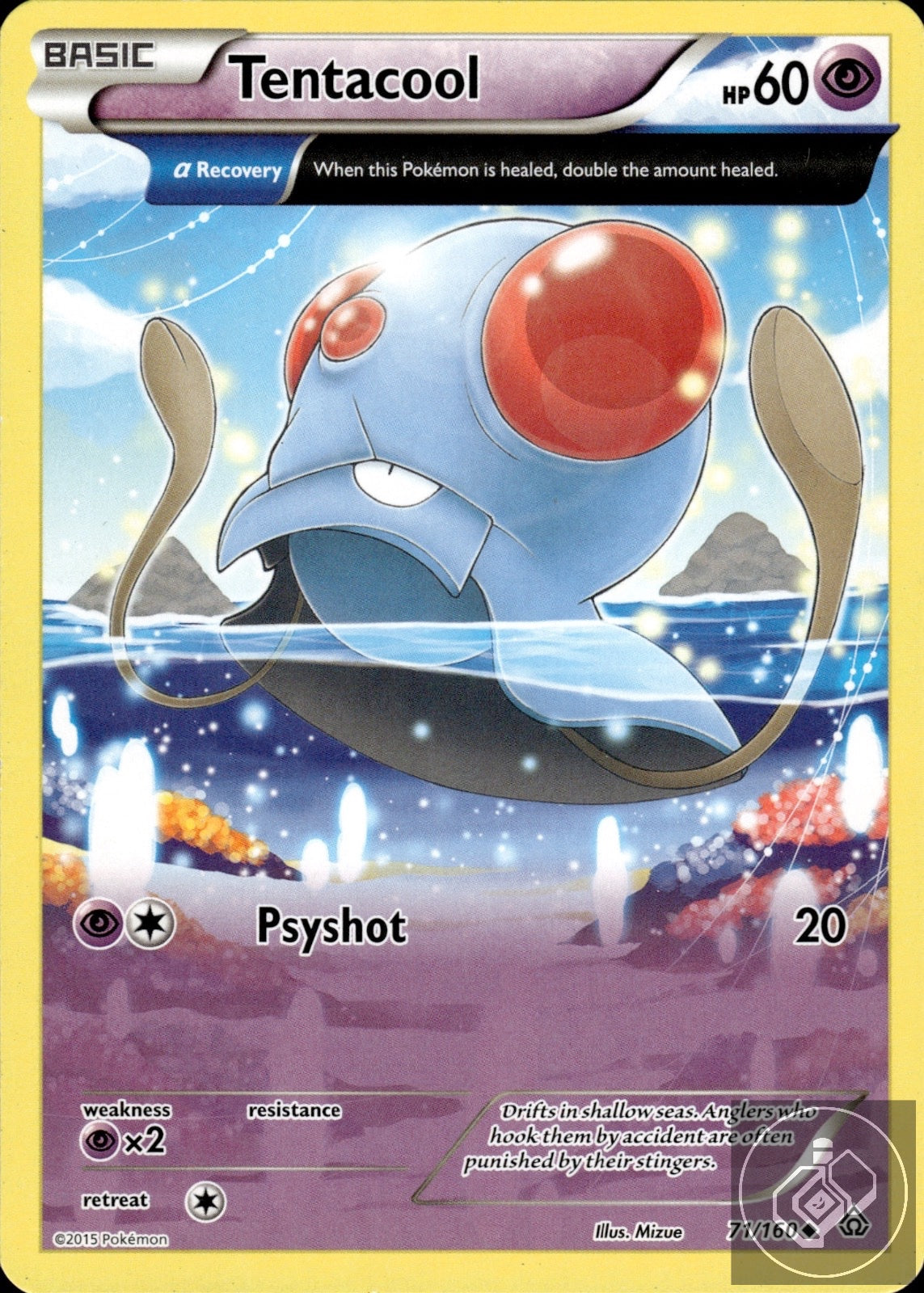 Tentacool 71/160 Uncommon Primal Clash Pokemon