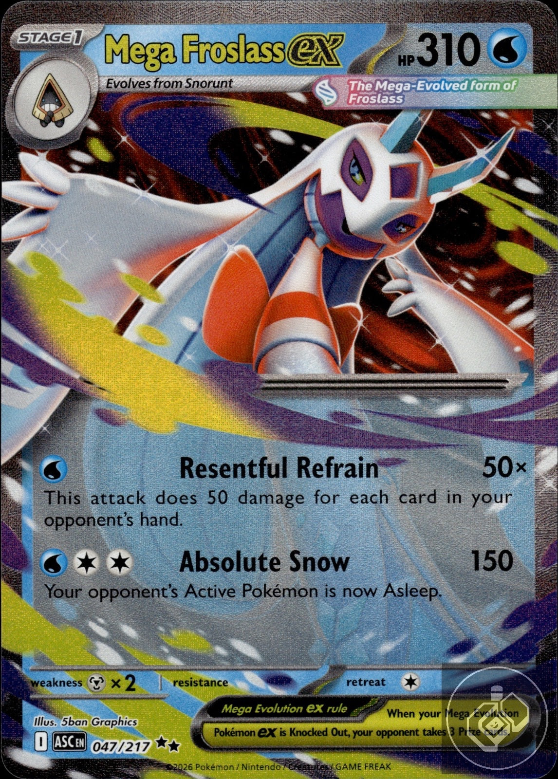 Mega Froslass ex 047/217 Double Rare Ascended Heroes Pokemon