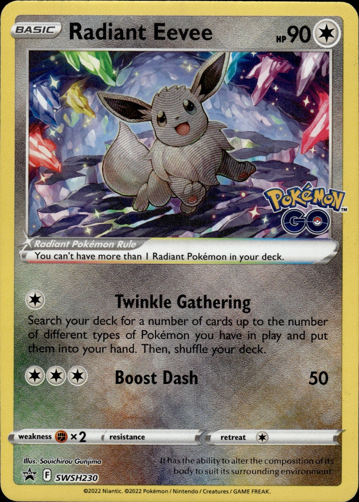 Radiant Eevee SWSH230 Holo Promo Sword & Shield Promo Pokemon