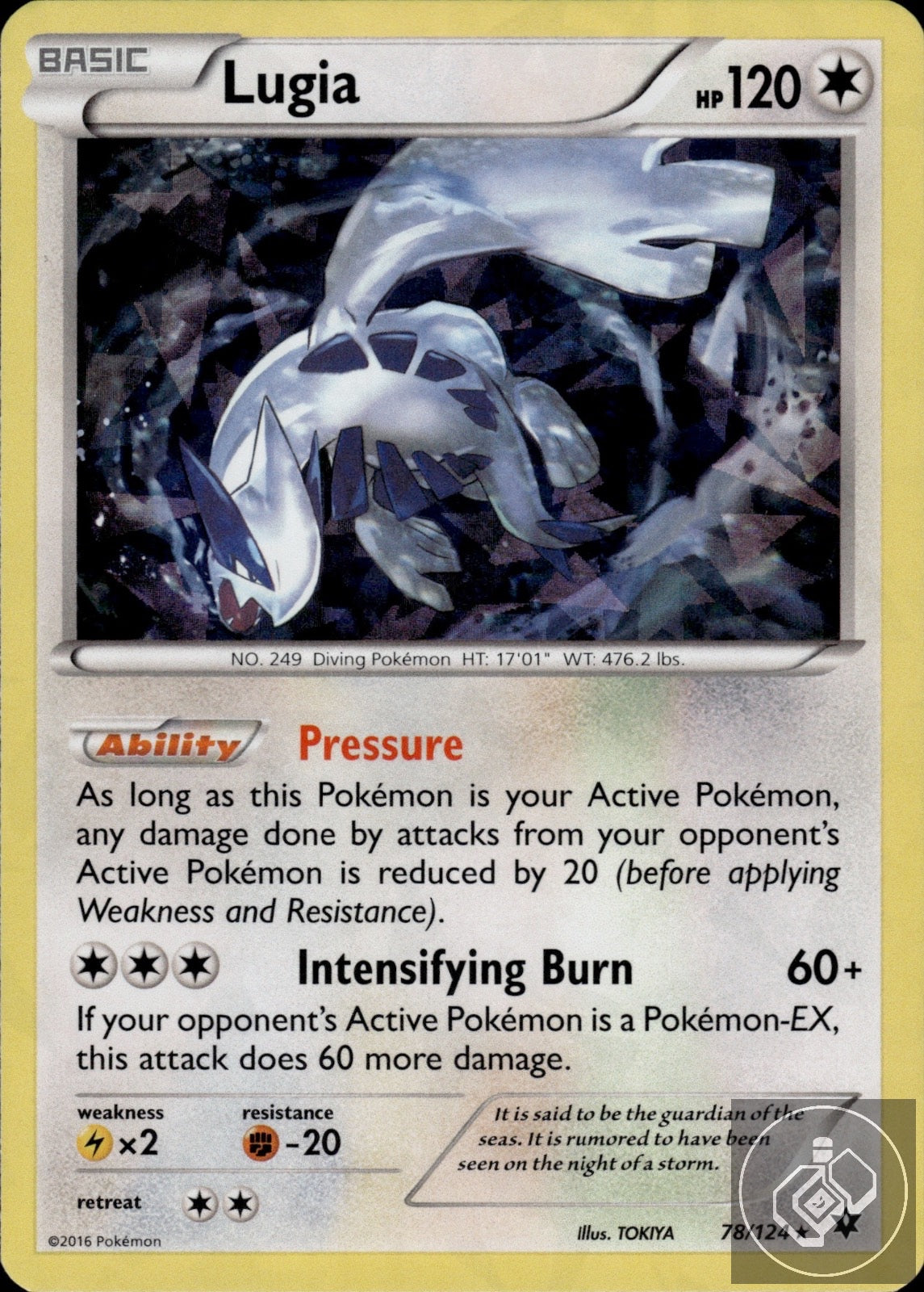 Lugia 78/124 Rare Fates Collide Pokemon