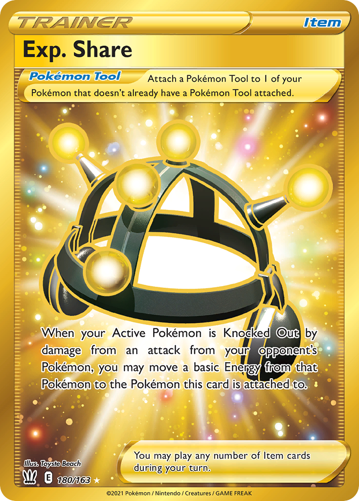 Exp. Share 180/163 Secret Rare Battle Styles Pokemon