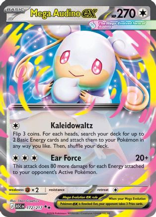 Mega Audino ex 172/217 Double Rare Ascended Heroes Pokemon