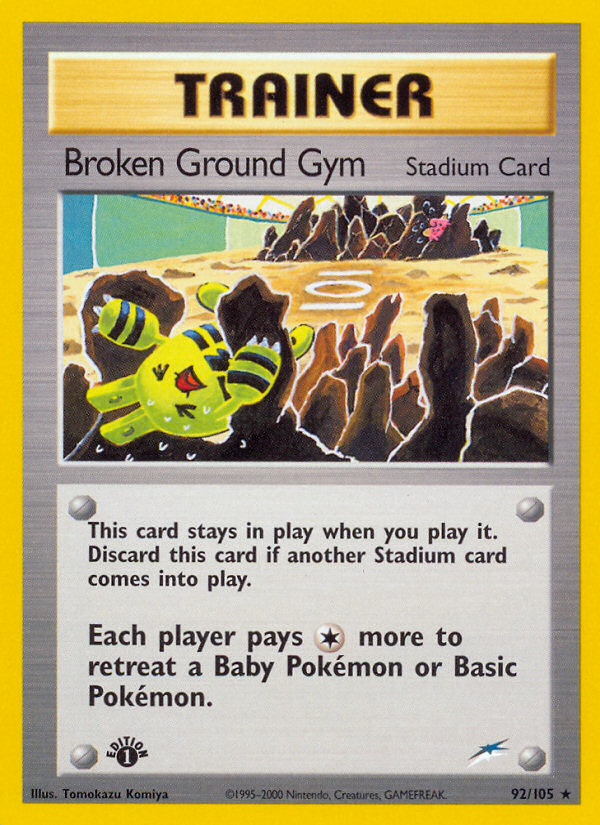 Broken Ground Gym 92/105 Rare Neo Destiny Pokemon Unlimited