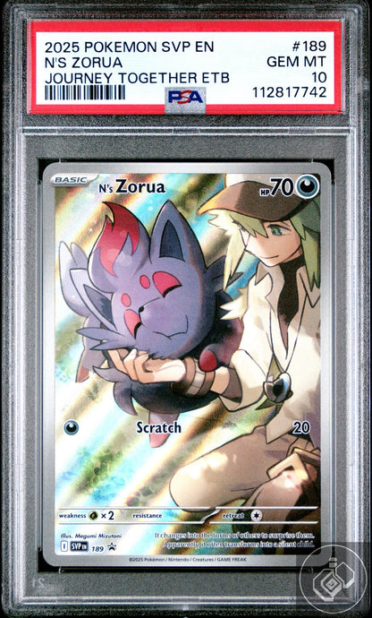 N's Zorua 189/159 Journey Together Elite Trainer Box Pokemon PSA 10