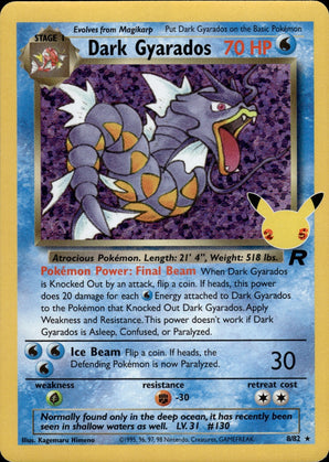 Dark Gyarados 82/82 Classic Collection Celebrations: Classic Collection Pokemon