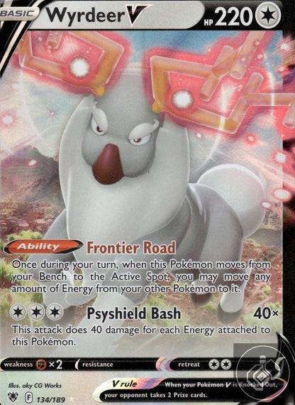 Wyrdeer V 134/189 Holo V Rare Astral Radiance Pokemon