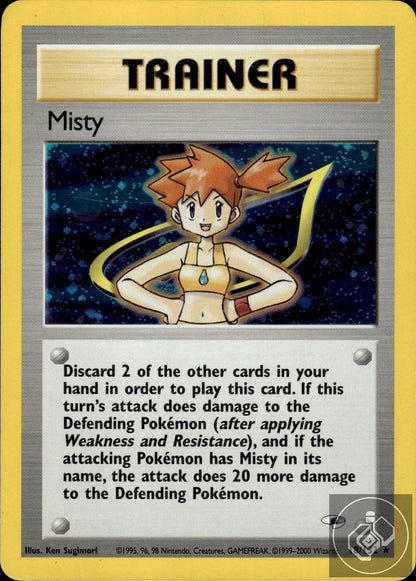 Misty 18/132 Holo Rare Gym Heroes Pokemon Unlimited Holo