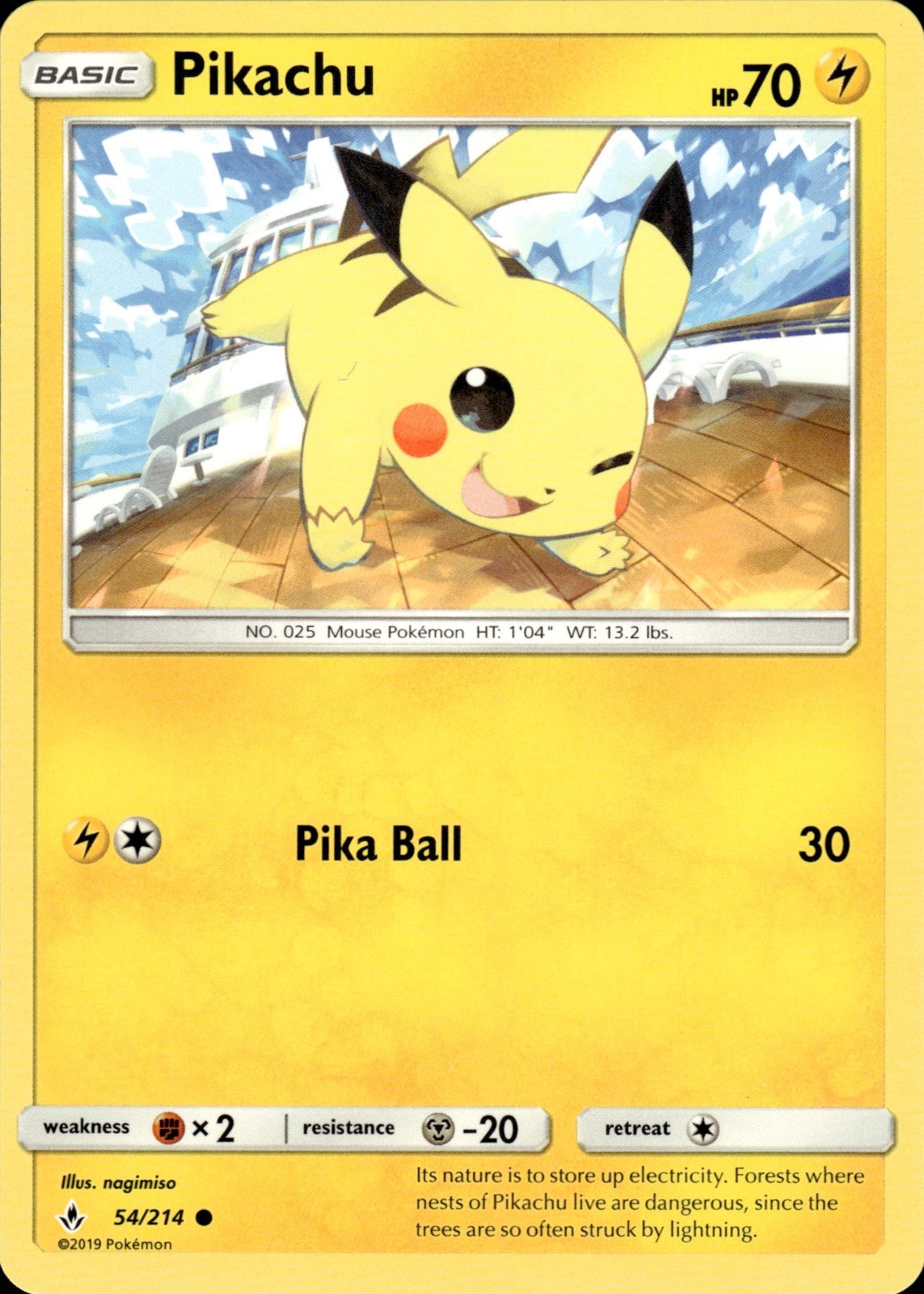 Pikachu 54/214 Common Unbroken Bonds Pokemon