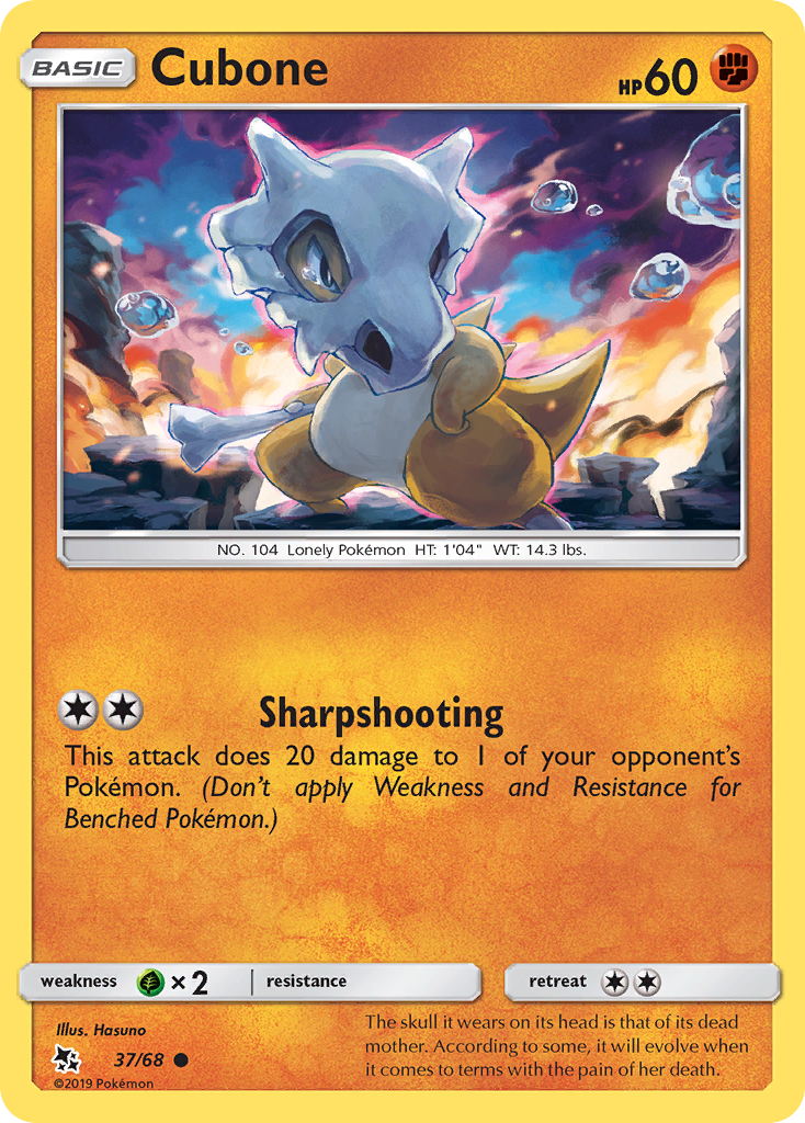 Cubone 37/68 Common Hidden Fates Pokemon