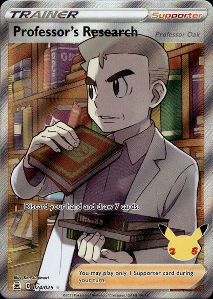 Professor's Research (Professor Oak) 024/025 Ultra Rare Celebrations Pokemon