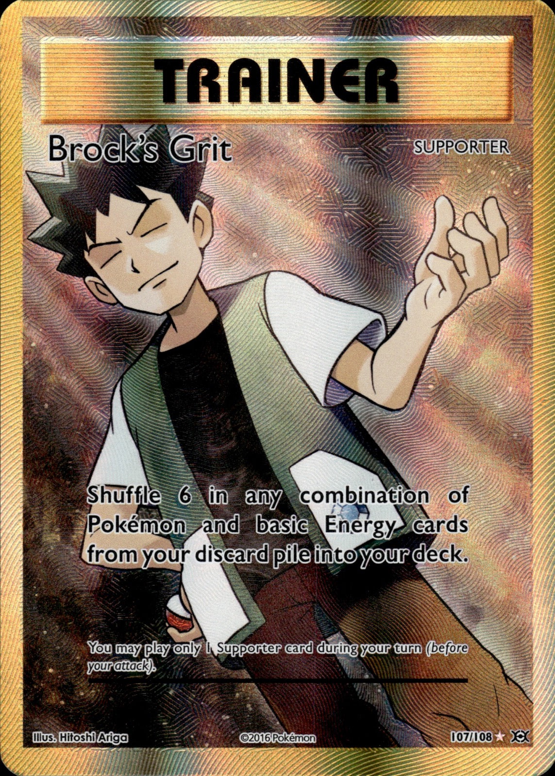 Brock's Grit 107/108 Ultra Rare Evolutions Pokemon