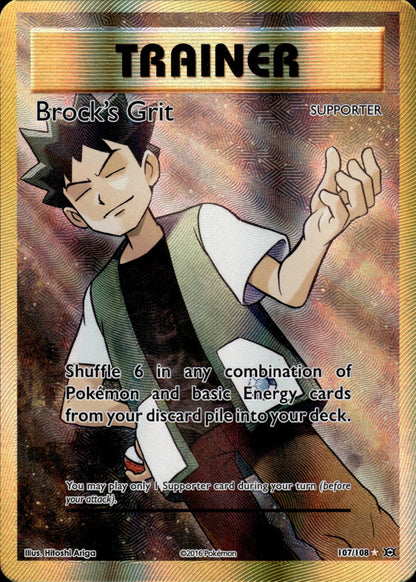 Brock's Grit 107/108 Ultra Rare Evolutions Pokemon