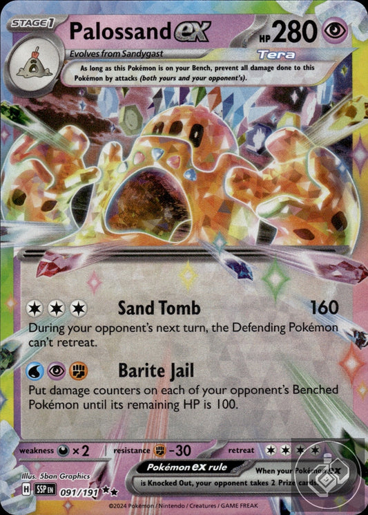 Palossand ex 091/191 Double Rare Surging Sparks Pokemon