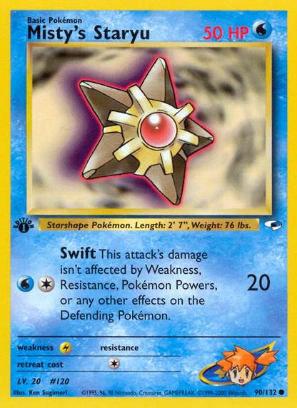 Misty's Staryu 90/132 Common Gym Heroes Pokemon Unlimited