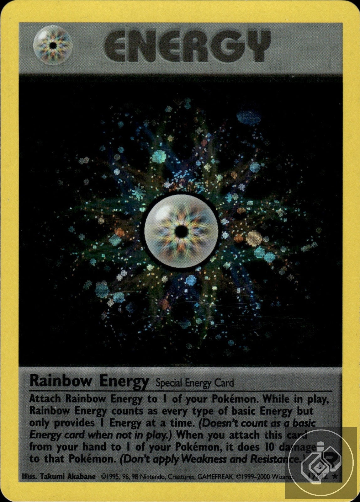 Rainbow Energy 17/82 Holo Rare Team Rocket Pokemon Unlimited Holo