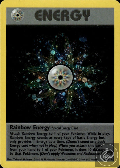 Rainbow Energy 17/82 Holo Rare Team Rocket Pokemon Unlimited Holo